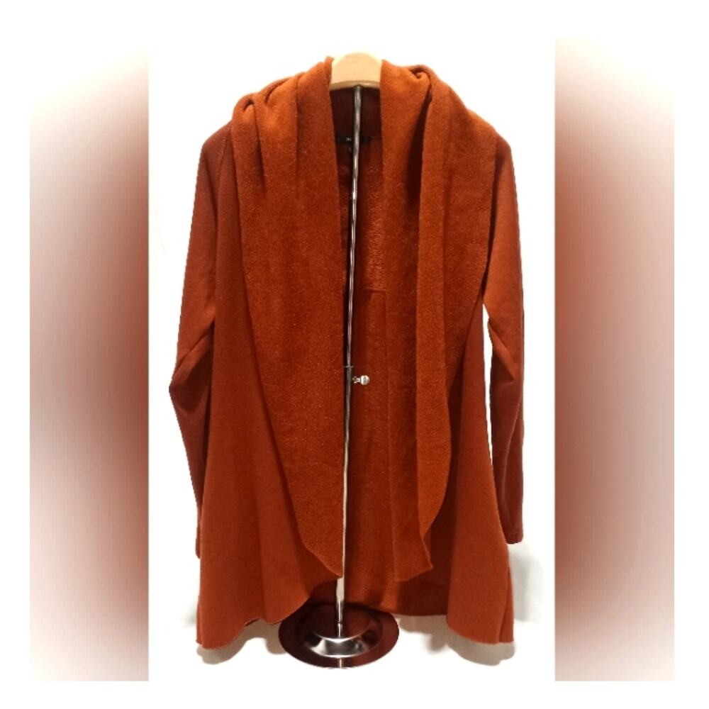 Drew Woman's Burnt Orange Lightweight Open Front Cardigan Size Small